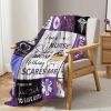 Nurse Mom Throw Blanket Nothing Scares Me Flannel Blanket for Women Funny Fleece Blanket