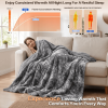 Heated Blanket Electric Throw 50''x60'' - Fast Tie-Dye Heating Blanket, Washable Heat Blanket 10 Heating Settings