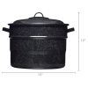 Water Bath Canning Pot 21.5 Qt, Speckled Enamel Steel Canner with Jar Rack for Home Canning