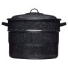 Water Bath Canning Pot 21.5 Qt, Speckled Enamel Steel Canner with Jar Rack for Home Canning