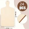 24pcs with Handles - 16X30Cm/6.3X11.8" Blank Wood Burning & Painting Boards, Summer Beach Theme with "Enjoy Summer Time" & "Lost in Paradise" Designs