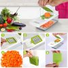 12 in 1 Vegetable Chopper, Multifunctional Food Slicer Dicer Grater with Hand Protector, Egg Separator & Peeler, Kitchen Veggie Cutter for Onion