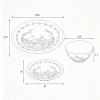 12-Piece Floral Orchid Dinnerware Set, Includes 10.5" Dinner Plates, 8" Salad Plates & 5.9" Cereal Bowls, Ceramic Tableware Set