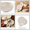 12-Piece White Stoneware Dinnerware Set for 4, Includes Dinner Plates, Salad Plates and Bowls