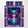 3 Pcs Butterfly Patterned Pet Themed Quilt Set, Soft And Warm Bedding Set, Including 1 Quilt And 2 Pillowcases For Home Bedroom Decoration